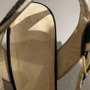 Mui mui blk glitter sandles